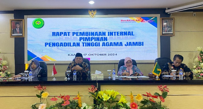PTA Jambi Laksanakan Rapat Pembinaan Internal Terkait Evaluasi Zona Integritas